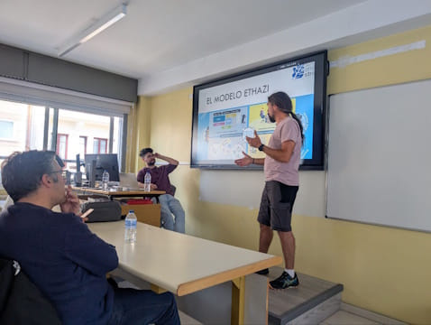 Daniel Espiñeira y Mikel Diez en la sesion de presentacion